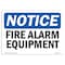 Signmission OSHA Notice, 3.5" Height, Fire Alarm Equipment Sign, 5" X 3.5", Landscape OS-NS-D-35-L-12529 - alternate 1